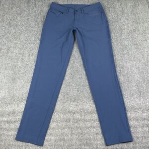 Olivers Apparel Straight Fit Performance Pants Mens 32 Navy Blue Athletic Casual